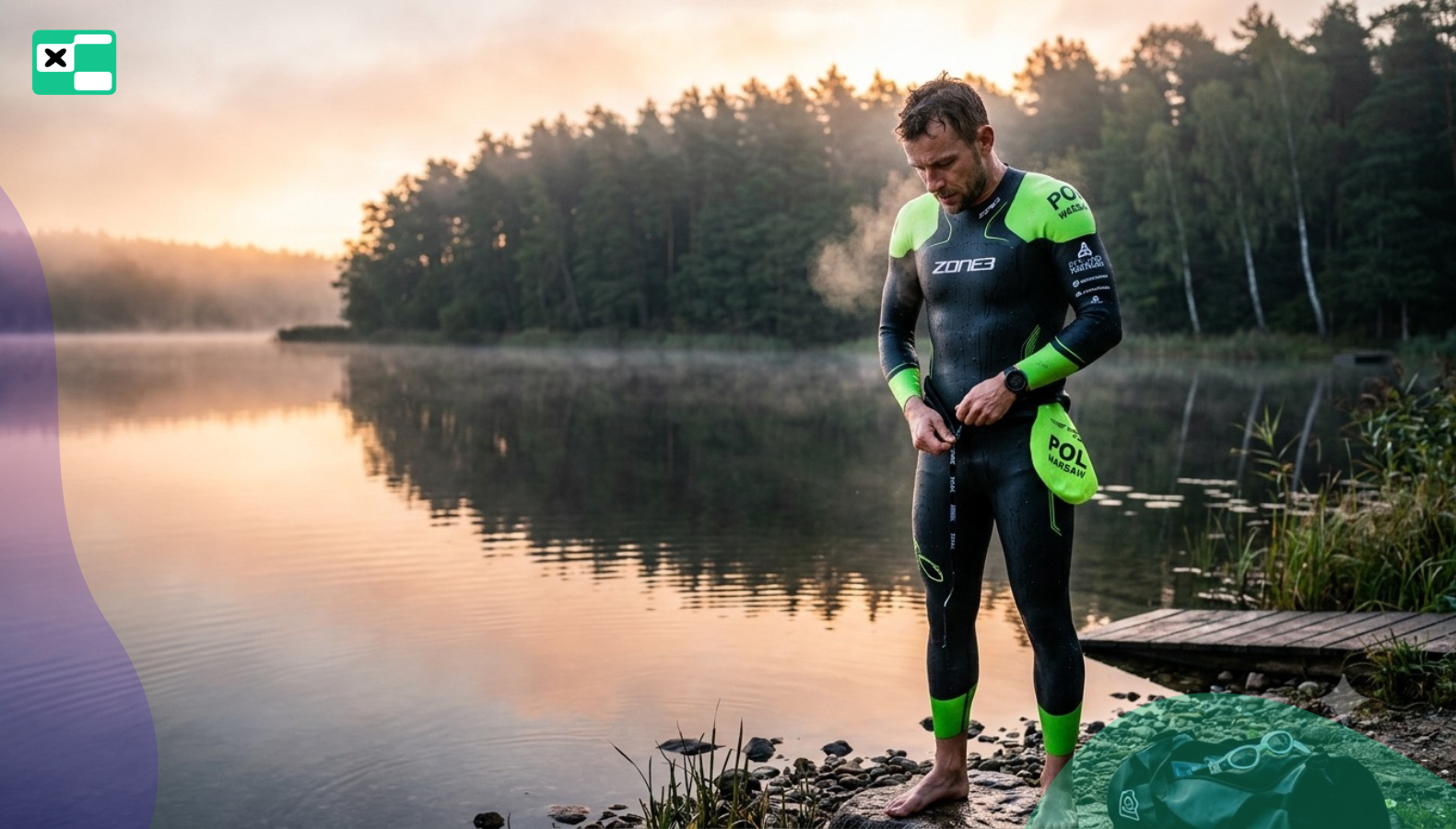 Triathlete resting before a race