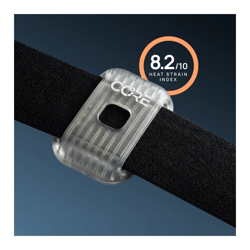 CORE 2 body temperature sensor worn on a heart rate strap