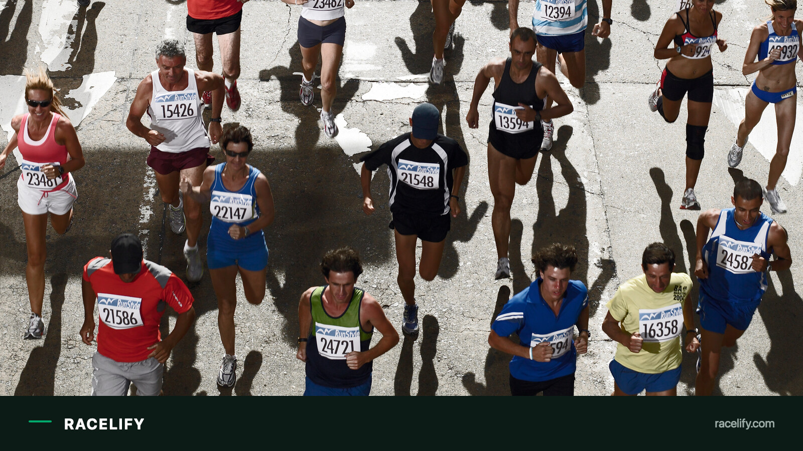Field of runners in a mass participation race
