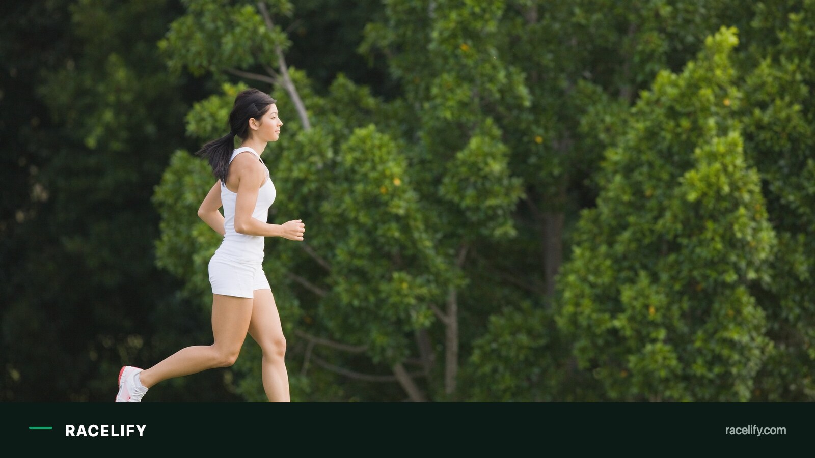 Runner wearing a GPS watch on a park run