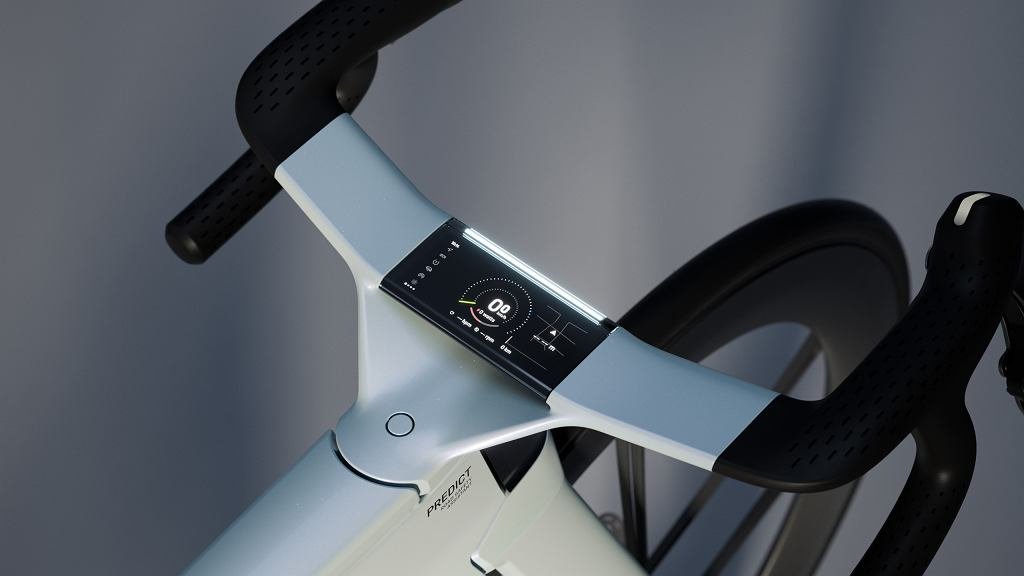 Canyon Predict concept road bike with an integrated handlebar display