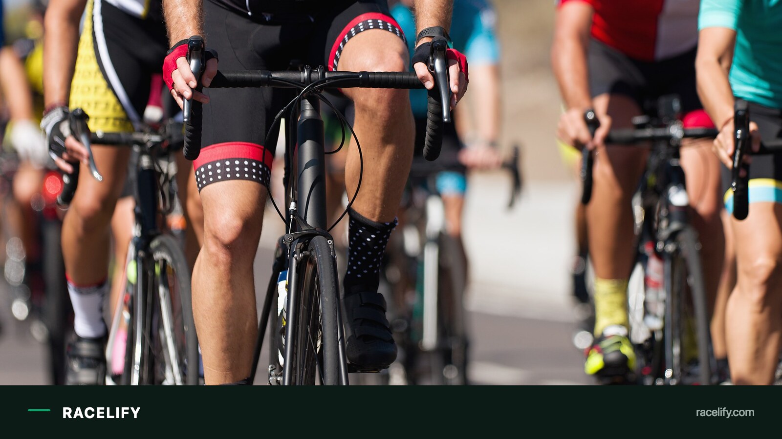 World Cup field racing in a tight bike pack